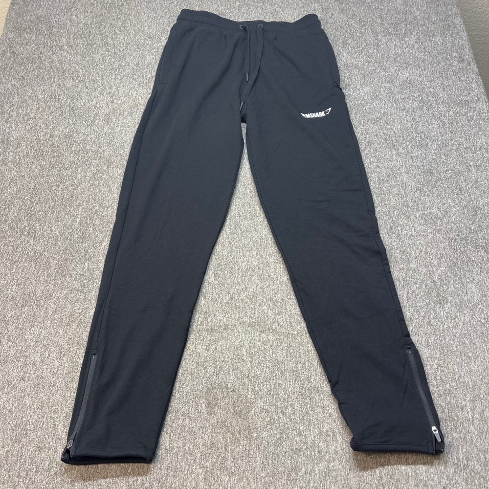 Gymshark Womens Black OG Jogger Sweatpants Size Medium Zipper Ankle Athletic